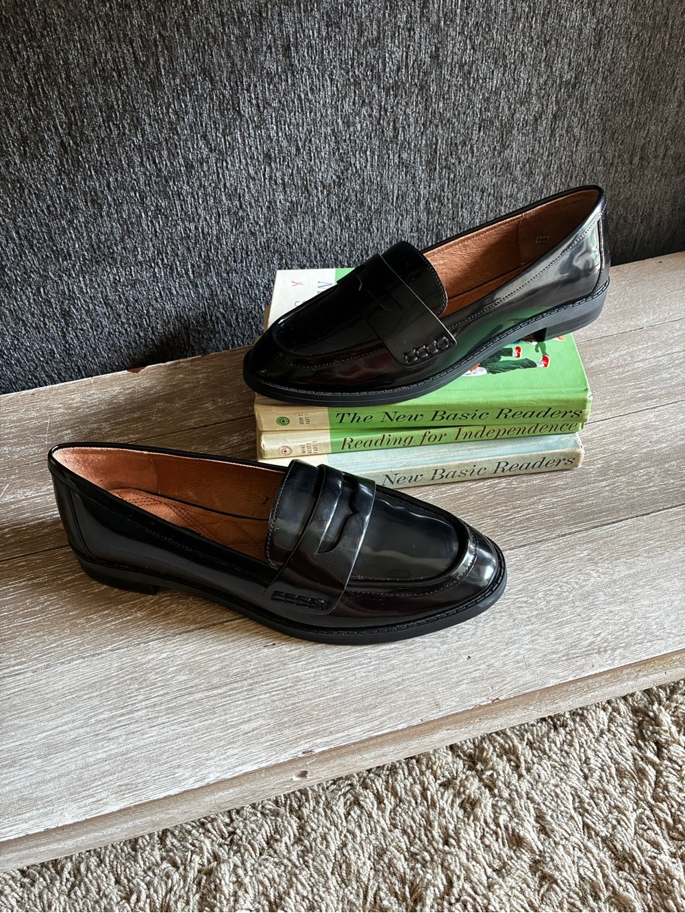 Gianni Bini Black Patent Penny Loafers